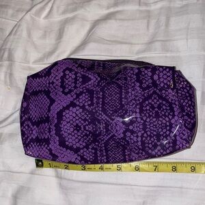 Estée Lauder purple snake plastic makeup bag pouch